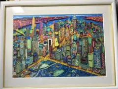 ヨハン•ペラトーネル正規品！(ニューヨーク•アット•ナイト）作品証明書付三都美術 ヨハン•ペラトーネル正規品！(ニューヨーク•アット•ナイト）作品