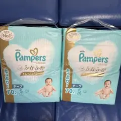 Pampers ふかふかモレしっかり Sサイズ 70枚　2袋