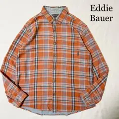 Eddie Bauer 2レイヤー チェックシャツ ボタンダウンシャツ M