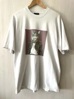 NADA キャット　プリント　Tシャツ　L