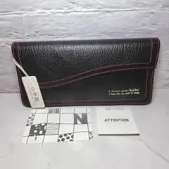 ★未使用品★ nonnon 長財布 レザー ブラック ノンノン 日本製 メンズ