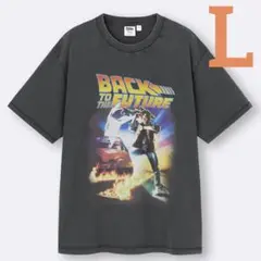 GU バックトゥザフューチャー ウォッシュド Tシャツ Lサイズ