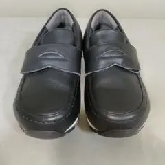 美品　アシックス × ファミリア　ローファー　黒　 　17.5cm　キッズ