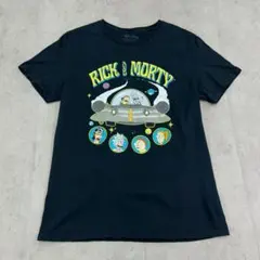 リック＆モーティー　UFO　トップス　半袖　Tシャツ　古着　ブラック　黒　M