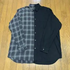 BEAMS アシンメトリー フランネル シャツ