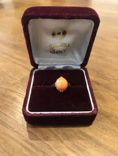 TASAKI 田崎真珠 サンゴ 指輪 シルバーリング ケース付 silver