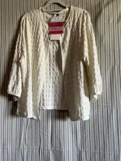 新品❣️Vanilla studio カーディガン 4L ホワイト