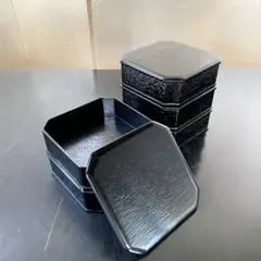 ♢縁高重♢茶道具 茶懐石 菓子器 漆芸 柿合わせ塗