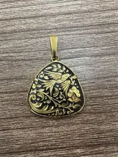 ダマスキナード 手彫り　ネックレス ヘッド　彫金　アクセサリー　鳥