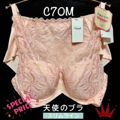 C70M 天使のブラ スリムライン582 ブラ＆ショーツ サーモンピンク