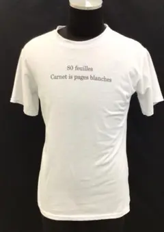 S694N メンズ 半袖Tシャツ 白 M 夏 プリント JUNOAH 8/13