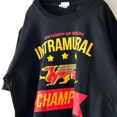 オーセンティック INTRAMURAL チャンピオン Tシャツ ブラック黒 古着
