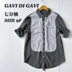 GAVI DI GAVI ガヴィディガヴィ シャツ 羽織り 七分袖 9F グレー