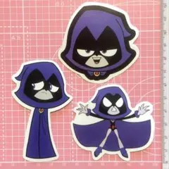 TEEN TITANS ティーン・タイタンズ レイブン　ステッカー 3枚