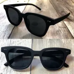 マットブラック/ブラック ウェリントン サングラス ボストン 眼鏡