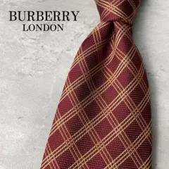 美品 BURBERRY LONDON ジャガード 格子柄 チェック柄 ネクタイ