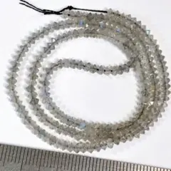 高品質＊ラブラドライト＊そろばんカットa73