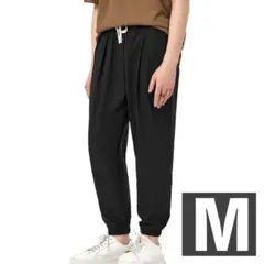 【美品】★メンズアイスシルクパンツ★M★接触冷感★9分丈★通気性★涼しい★薄手