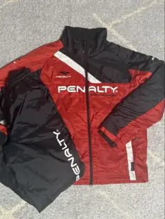 PENALTY ピステ・ウィンドブレーカー 上下セット 赤黒　150
