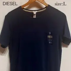 【複数割】ディーゼルDIESEL半袖Tシャツ　ネイビー　Lサイズ