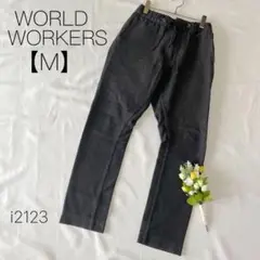 ワールドワーカーズ グレー スリムフィットパンツ 日本製【M】