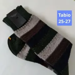 Tabio ボーダーソックス 25-27秋冬用