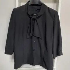 【セレモニーセットアップ】黒のリボン付きシャツとスカートセット