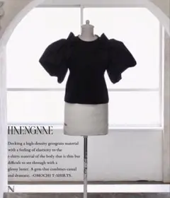 HAENGNAE T-SHIRTS ボリュームスリーブ 黒