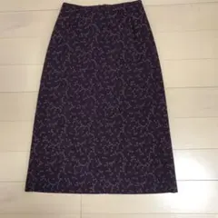 # 値下げ！UNTITLDアンタイトルパープル紫タイトスカート花柄 7号
