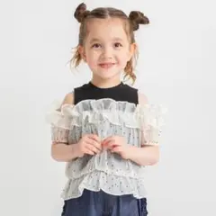 新品♡ブランシェス 【プチレディ】ドッキングTシャツ　90