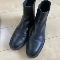 【ZARA】黒 レザー ブーツ25cm