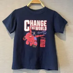 Disney ベイマックス　ヒロ　Tシャツ ネイビー130 GU
