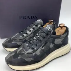 使用数回 箱付　プラダ　スニーカー　６　カモフラージュ　迷彩