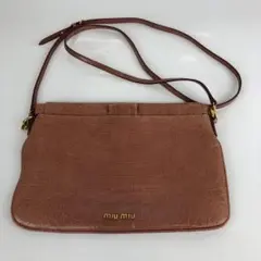 MIUMIU ミュウミュウ ショルダーバッグ レザー ピンク レディース カバン