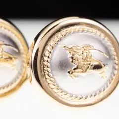 【英国王室御用達】 バーバリー Burberry 立体騎兵ロゴ ネクタイピン