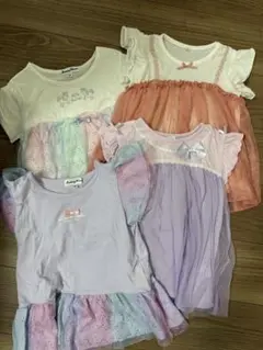パステルカラー フリル Tシャツ 120と130