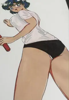 セーラーマーキュリー（水野亜美）体操服姿イラスト　美少女戦士セーラームーン