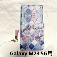 Galaxy M23 5G 手帳型ケース 青鳥 ストラップ付き カード収納