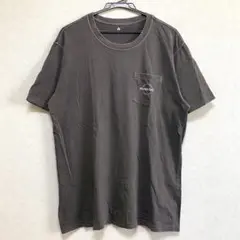 【人気】モンベル 半袖 Tシャツ メンズ L グレー 灰色 ワンポイントロゴ 夏