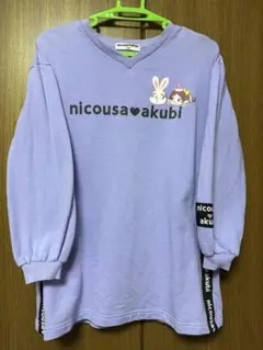 nicousa♡akubi 薄裏起毛トレーナーワンピース
