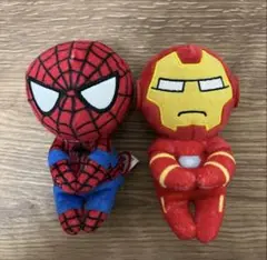 MARVEL　マーベル　ぬいぐるみ　ちょっこりさん　アイアンマン スパイダーマン
