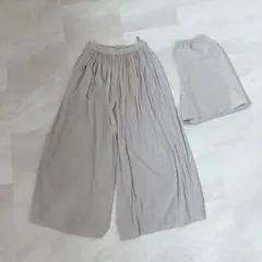 UNIQLOワッシャーサテンスカートパンツ ベージュ ライトベージュ M