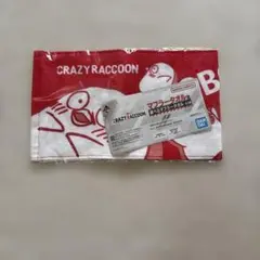 CRAZY RACCOON OBOタオル 赤/白