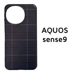 AQUOS sense9 ケース ブルー チェック