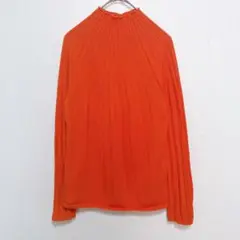 【ジョルジュレッシュ】リブニット カットソー モックネック 長袖 M きれいめ