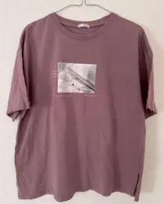 フォトTシャツ ピンク　L