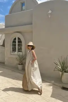 room306 Linen VolumeTuck Flare One-piece