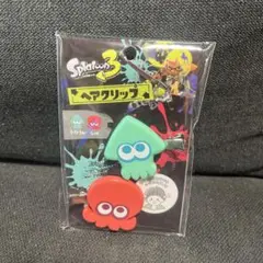 スプラトゥーン3 前髪クリップ ヘアクリップ イカライトブルー×タコレッド