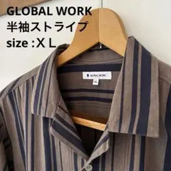 GLOBAL WORK半袖 ストライプシャツ