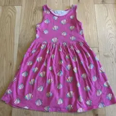 H&M ノースリーブワンピ　120 ピンク　貝殻柄